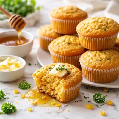 Image of Sweet Gluten Free Sweet Cornbread or Corn Muffins