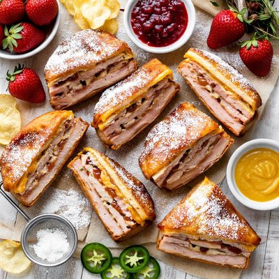 Image of Sweet Hot Monte Cristo Sandwiches