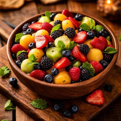 Image of Sweet Melon and Berry Toss or Minty Fruit Salad Ww