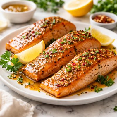 Image of Sweet Mustard Glazed Salmon Fillets