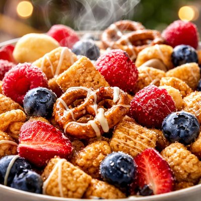 Image of Sweet Party Chex Mix with Berries