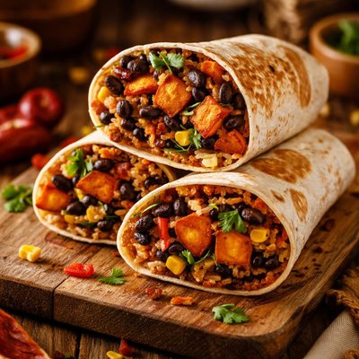 Image of Sweet Potato and Black Bean Burrito