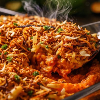 Image of Sweet Potato Bake with Shredded Plantain and Coconut Topping