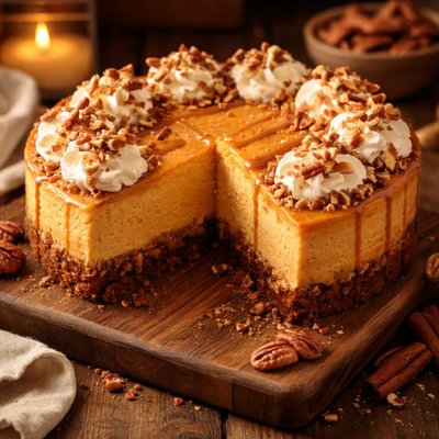 Image of Sweet Potato Cheesecake with Pecan Crumb Crust