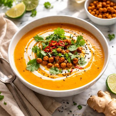 Image of Sweet Potato Ginger and Coconut Soup