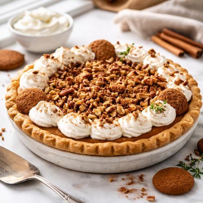 Image of Sweet Potato Gingersnap Streusel Pie