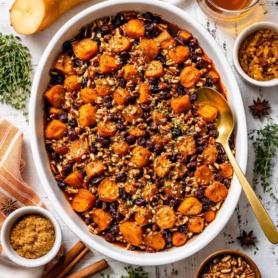Image of Sweet Potato with Brandy and Raisins