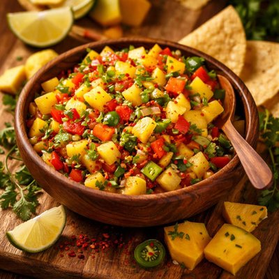 Image of Sweet Spicy Mango Pineapple Salsa