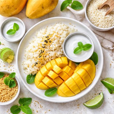 Image of Sweet Sticky Rice with Mango Kha Neow Mamuang