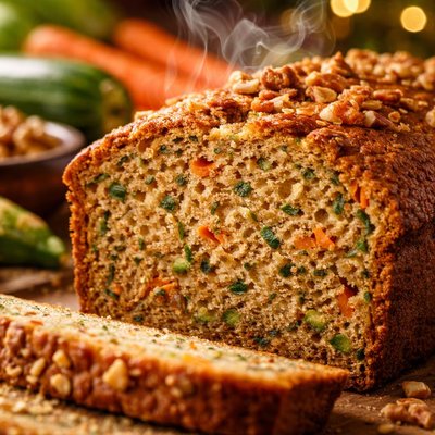 Image of Sweet Zucchini Carrot Garden Bread