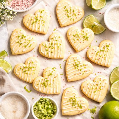 Image of Sweetheart Lime Shortbread Cookies