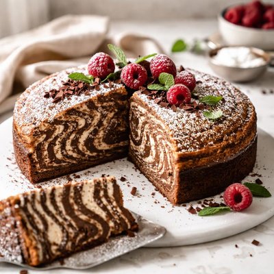 Image of Swirled Zebra Cake