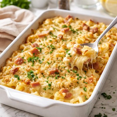 Image of Swiss and Ham Casserole