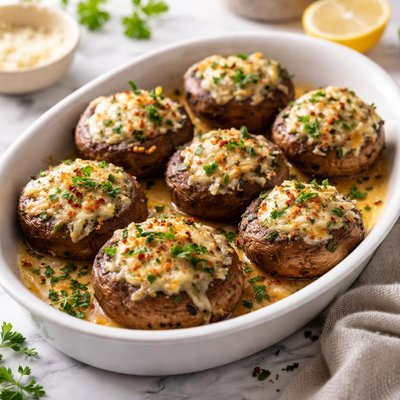 Image of Swiss Baked Mushrooms