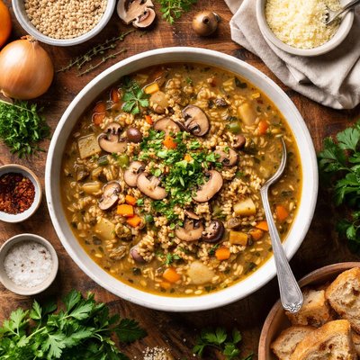 Image of Swiss Barley Mushroom Soup