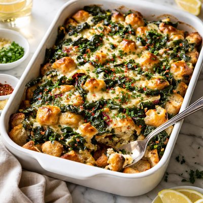 Image of Swiss Chard and Cheese Strata