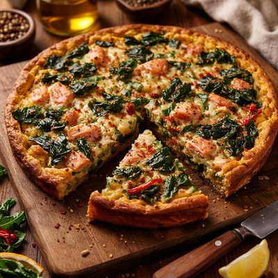 Image of Swiss Chard and Salmon Frittata