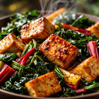 Image of Swiss Chard Baked Tofu