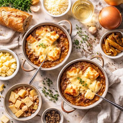 Image of Swiss Fondue Style Onion Soup