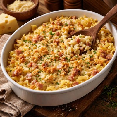 Image of Swiss Ham Noodle Casserole
