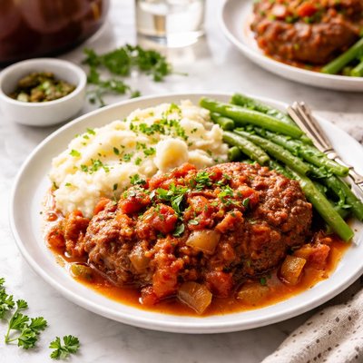 Image of Swiss Steak in the Crock Pot for Two