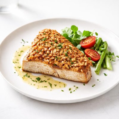 Image of Swordfish with Almond Crust