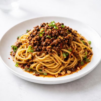Image of Szechuan Noodles with Spicy Beef Sauce