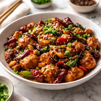 Image of Szechuan Style Stir Fry Chicken with Peanuts