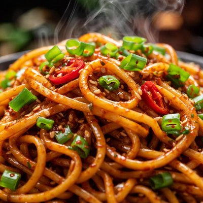 Image of Szechwan Noodles with Green Onions