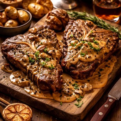 Image of T Bone Steaks Au Cognac
