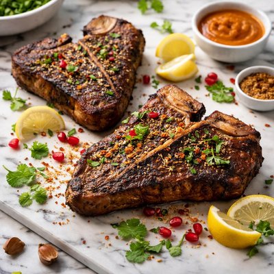 Image of T Bone Steaks with North African Spices