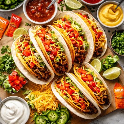 Image of Taco Bell Style Double Decker Tacos