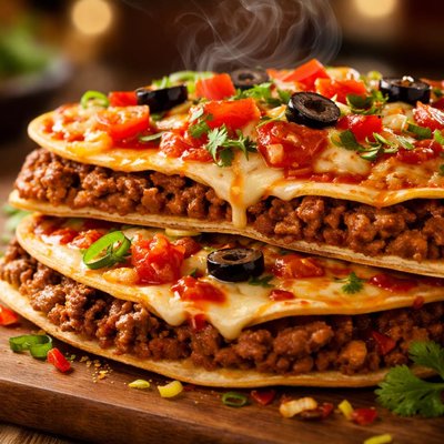 Image of Taco Bell Style Mexican Pizzas