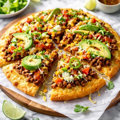 Image of Taco Cornbread Pizza