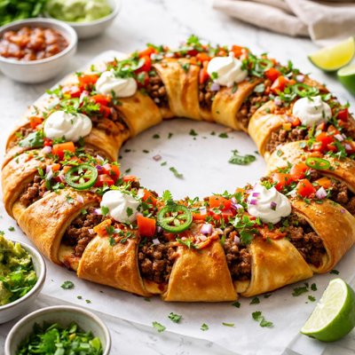 Image of Taco Crescent Wreath