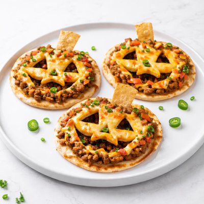 Image of Taco Nacho Pizza Jack O Lanterns
