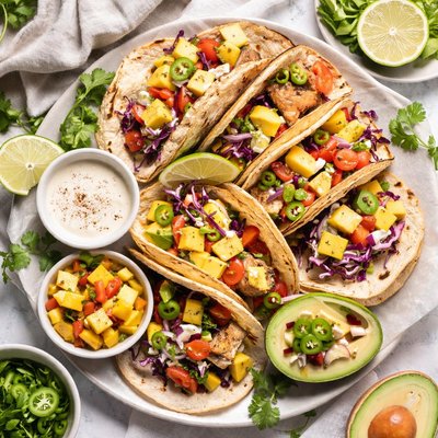 Image of Tacos De Mero Halibut Tacos