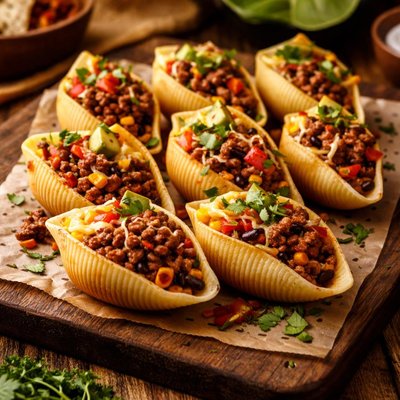 Image of Tacos in Pasta Shells