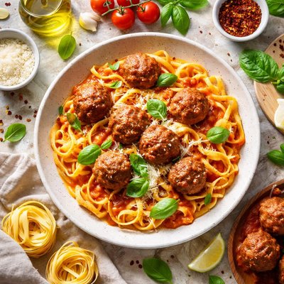 Image of Tagliatelle with Meatballs