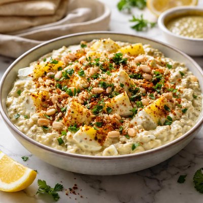 Image of Tahini Egg Salad Mutabbalat Taheena