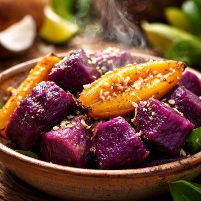 Image of Tahitian Sweet Potatoes with Fei Bananas