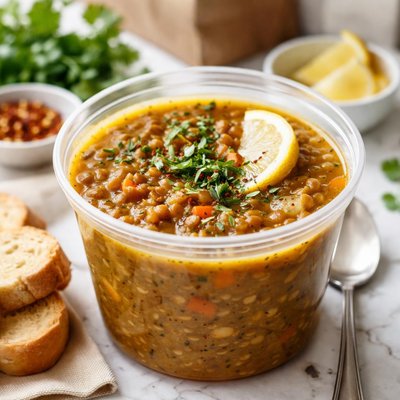 Image of Take Out Lentil Soup with Garlic and Cumin