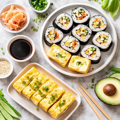 Image of Tamago Maki Also Tamagoyaki Japanese Egg Roll