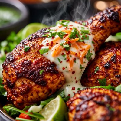 Image of Tandoori Chicken with Sweet Carrot Yoghurt