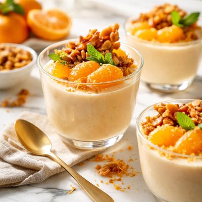 Image of Tangerine Cream with Brittle Topping