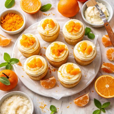Image of Tangerine Cupcakes