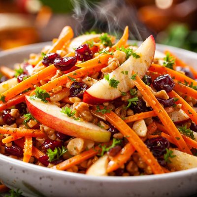 Image of Tangy Carrot Apple Salad with Cider Vinaigrette