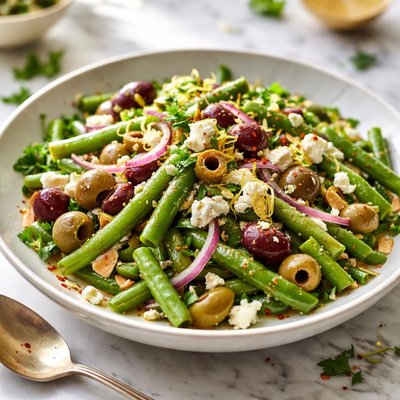 Image of Tangy Green Bean and Olive Salad