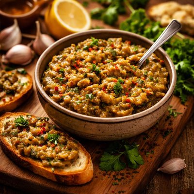 Image of Tangy Herbed Eggplant Aubergine Spread
