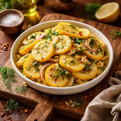 Image of Tangy Marinated Yellow Squash No Cooking